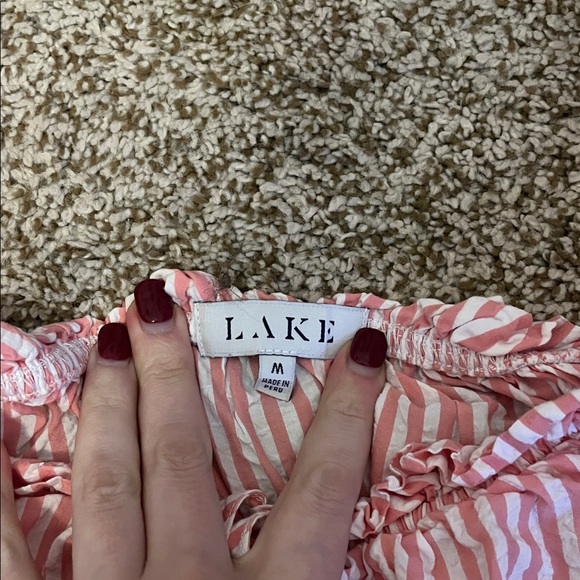 Striped Pink Lake Pajama Top - Picture 3 of 4